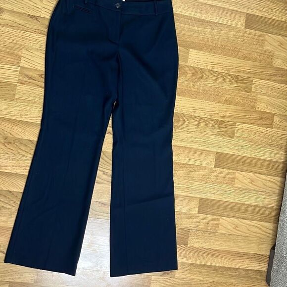 Ann Taylor Loft Julie Black Trouser High Rise Straight Ankle Curvy Women's Pants - Picture 1 of 14